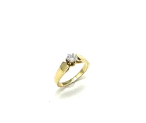 1/3 CTW Round Diamond Solitaire Engagement RIng