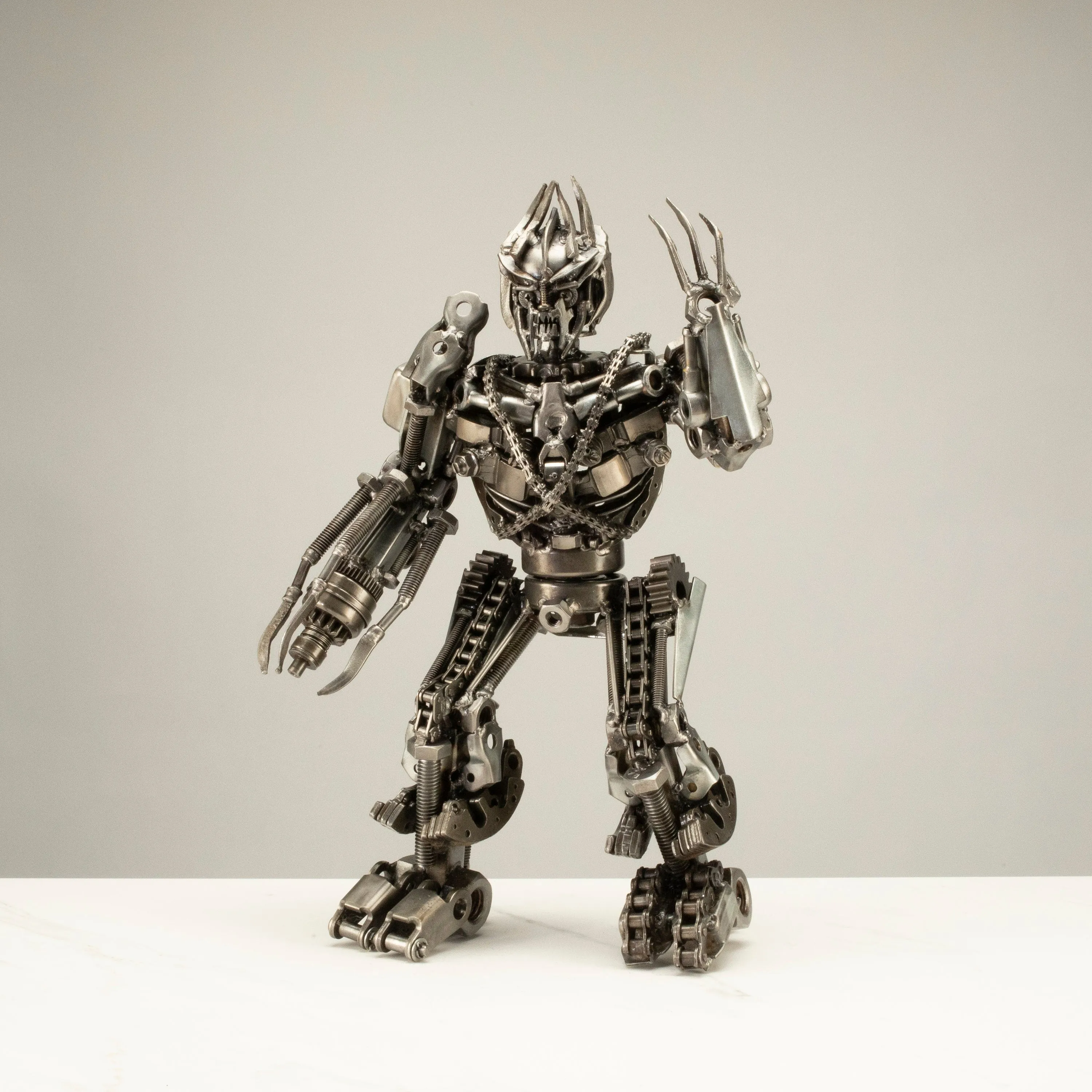 16 Megatron Inspired Recycled Metal Art Sculpture