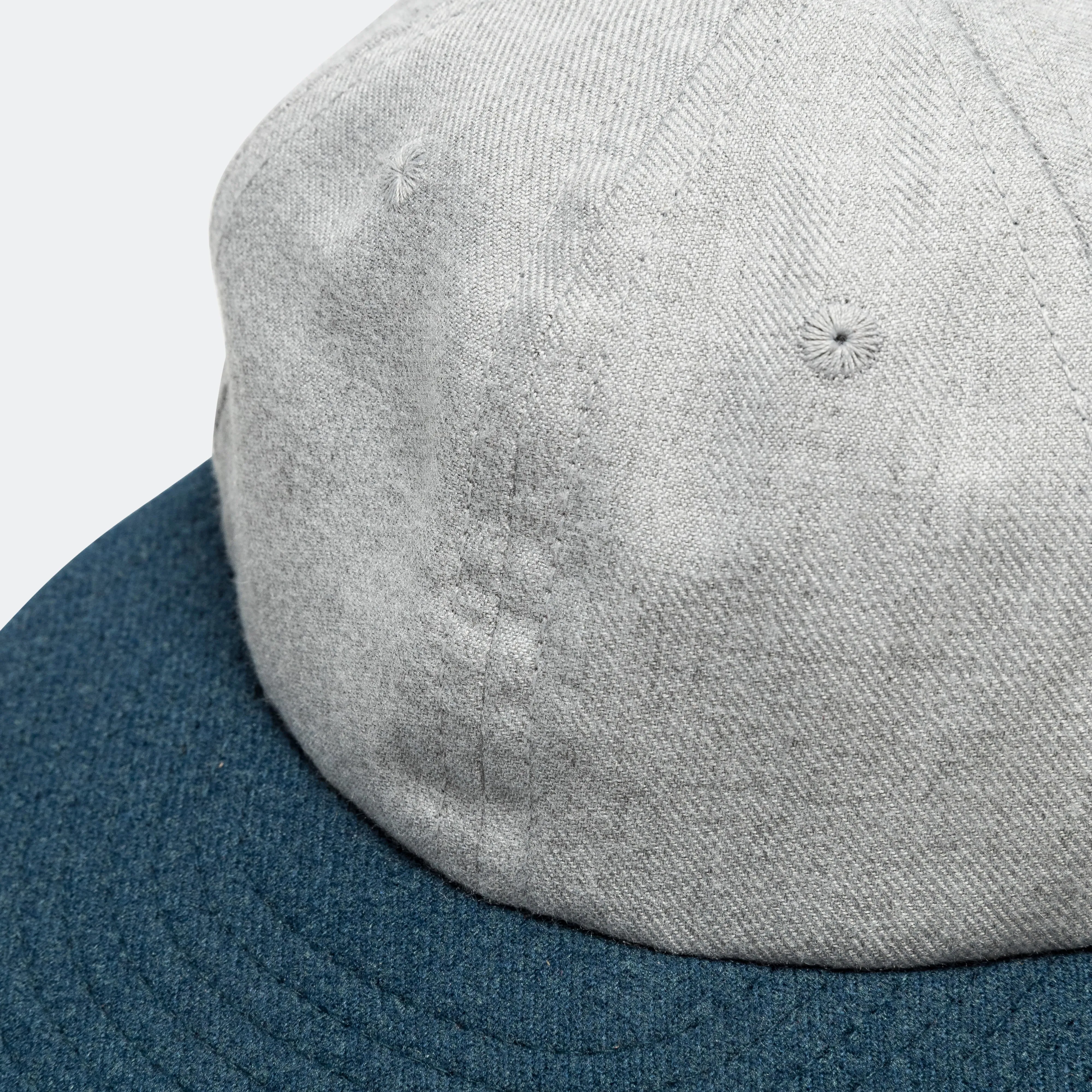 6 Panel Cap - Heather Grey/Royal Blue