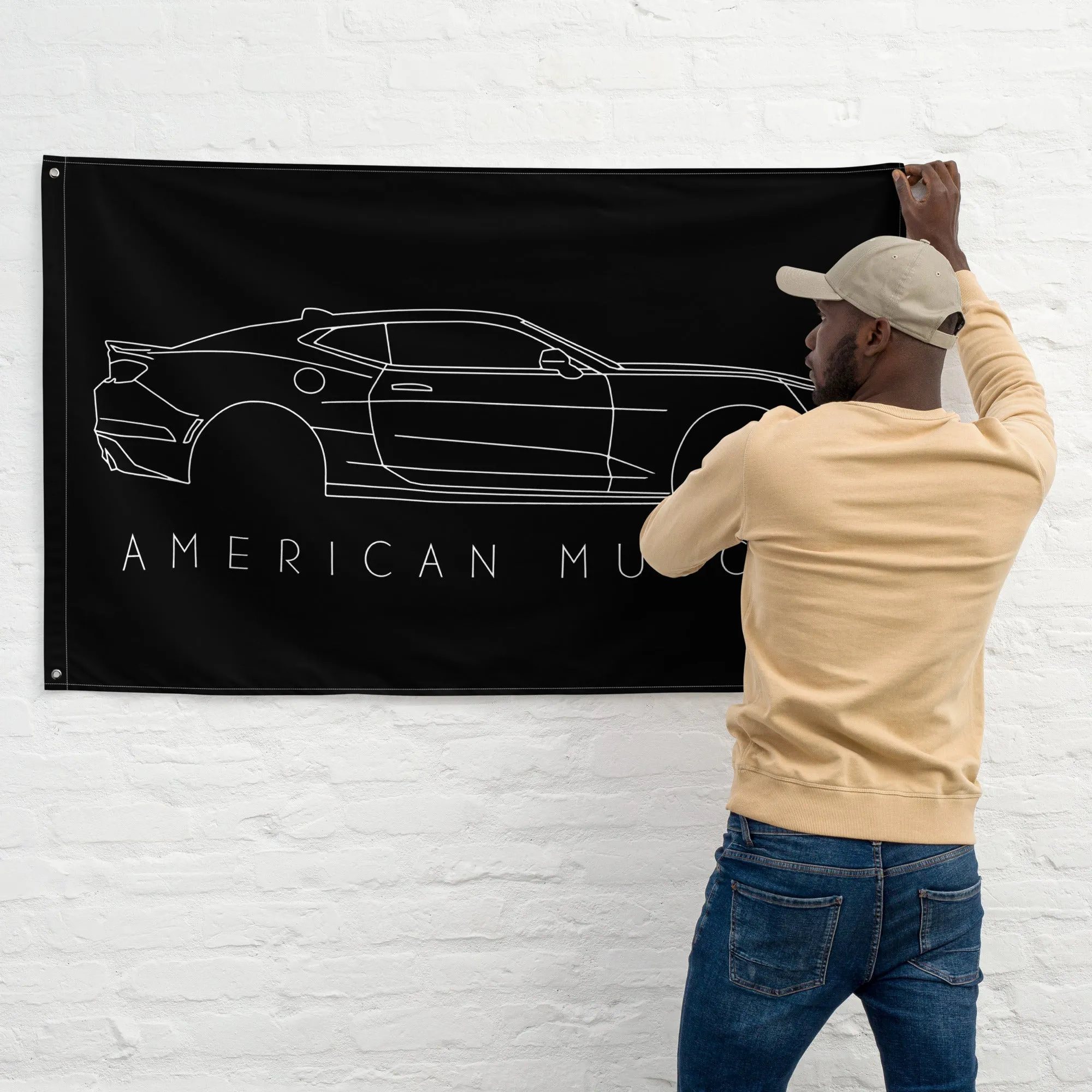 6th Gen Camaro Garage Flag Wall Banner