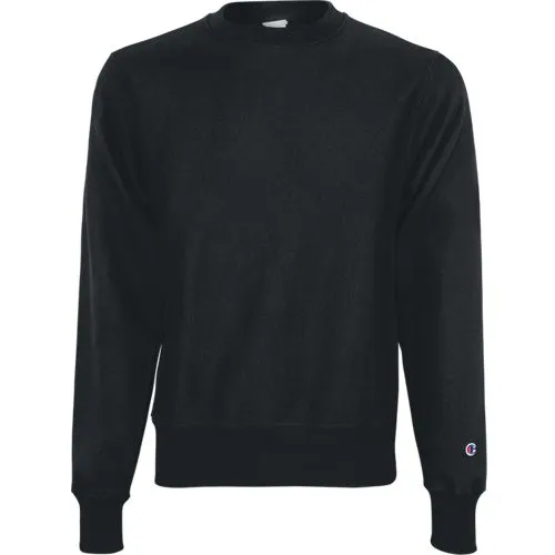 ADULT REVERSE WEAVE FLEECE CREW S149-BK