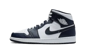 Air Jordan 1 Mid White Metallic Gold Obsidian