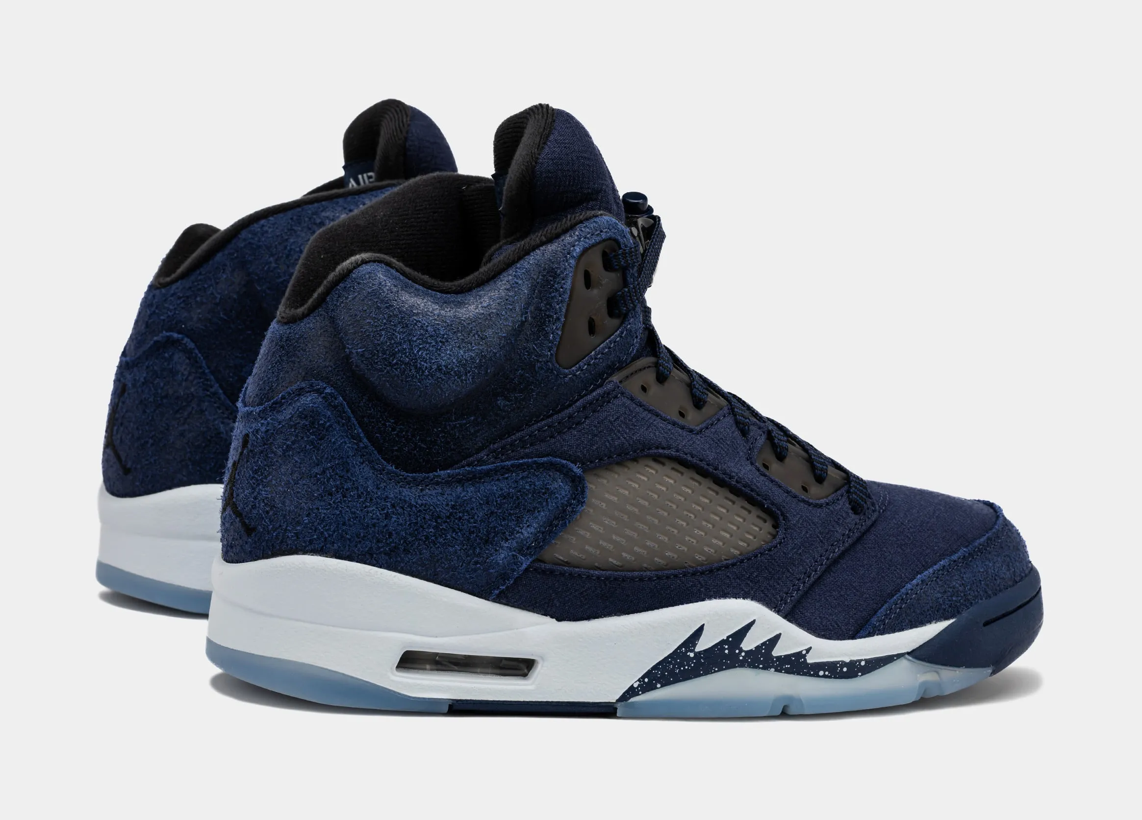 Air Jordan 5 Retro Midnight Navy Mens Lifestyle Shoes (Midnight Navy/Black/Football Grey)