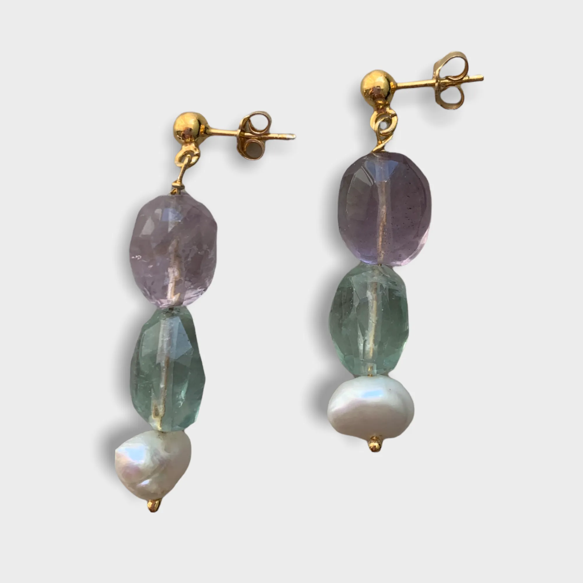 AURA PEARL GOLD 18K BALL EARRING