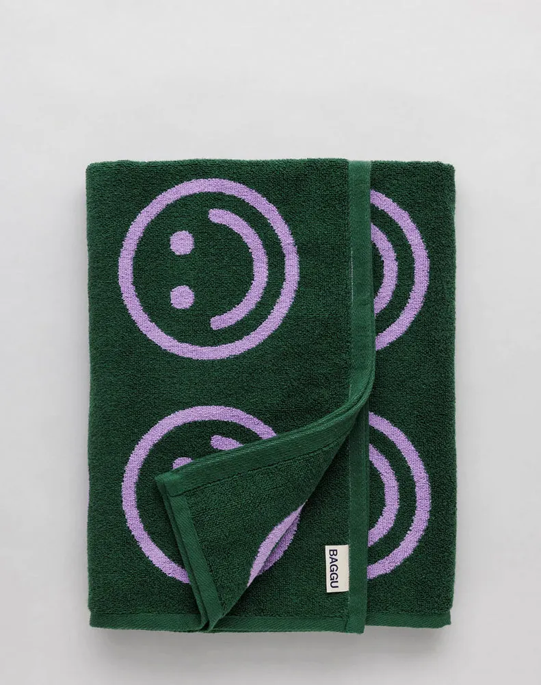 BATH TOWEL LAVENDER FOREST HAPPY