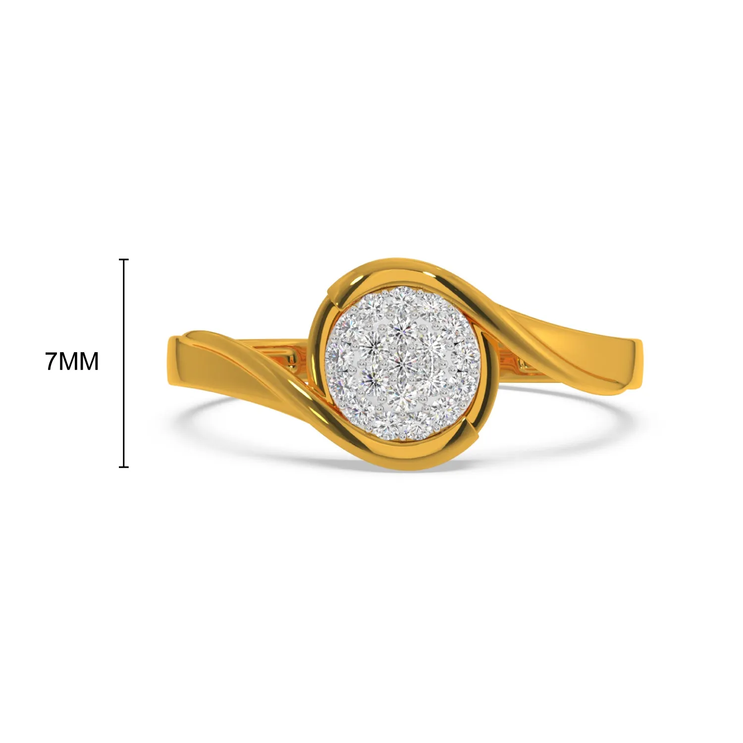 Bezel Solitaire Look Ring