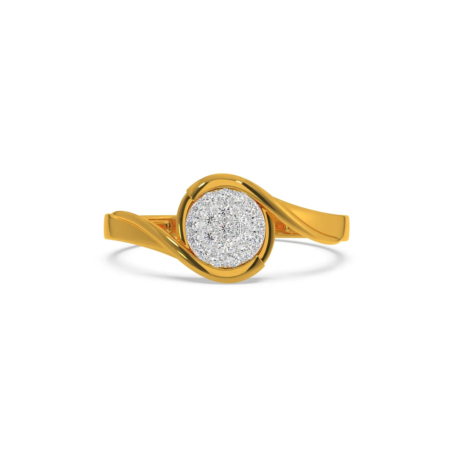 Bezel Solitaire Look Ring