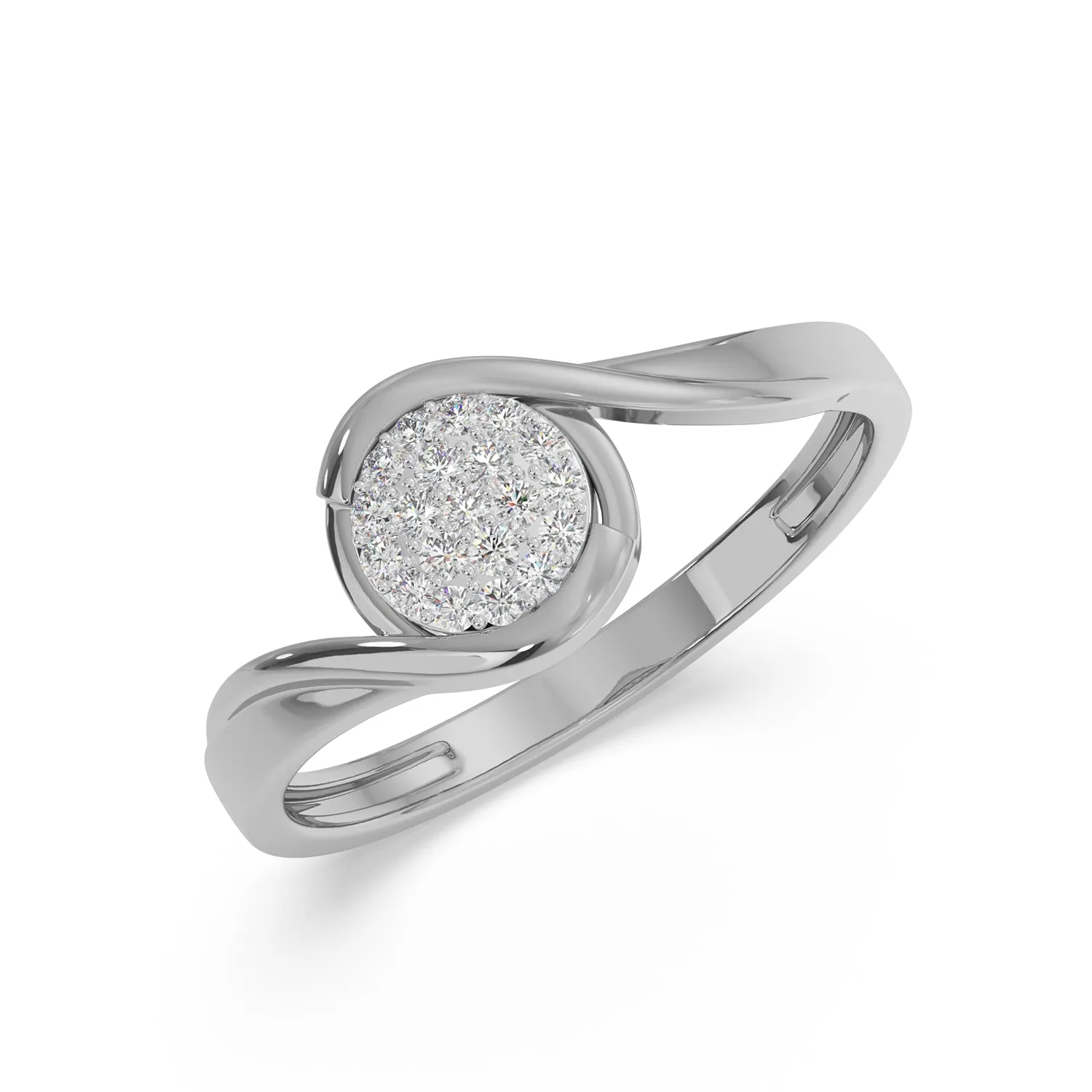 Bezel Solitaire Look Ring