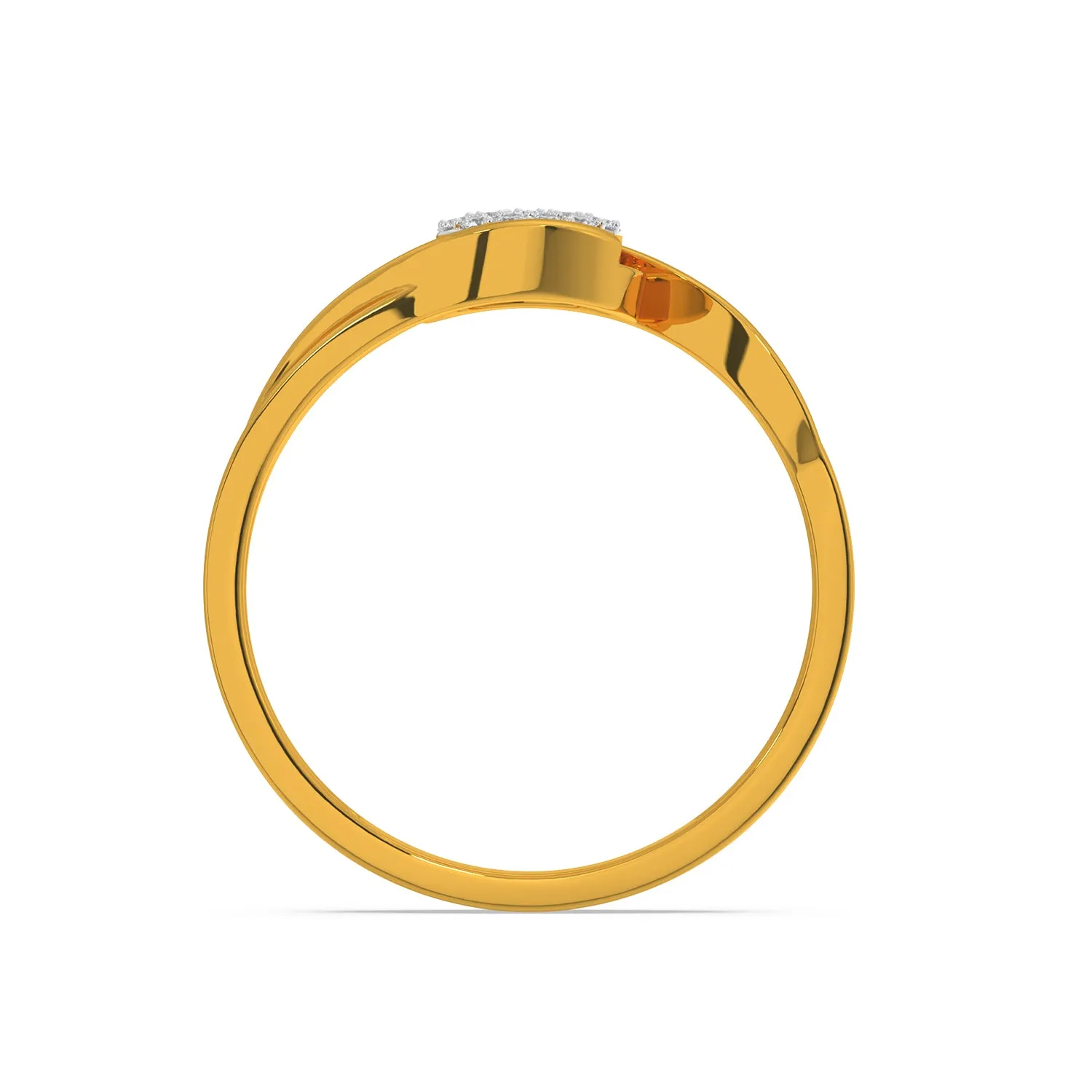 Bezel Solitaire Look Ring