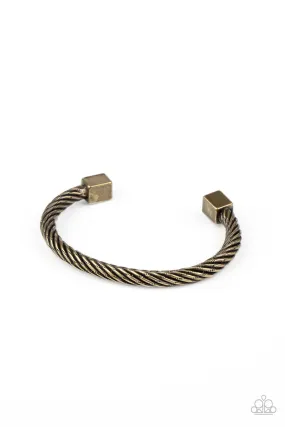 Block It Out - Brass Paparazzi Urban Bracelet