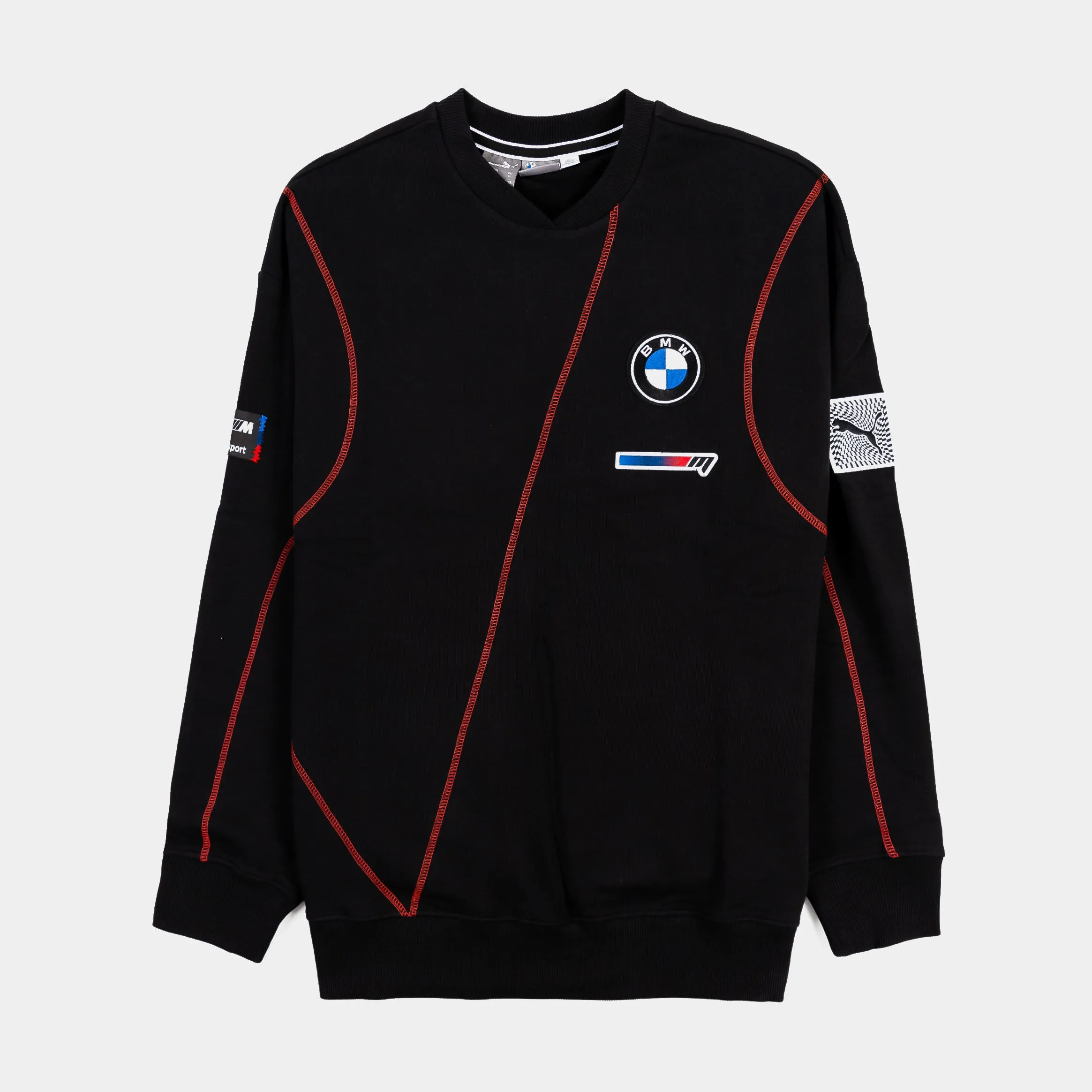 BMW MMS Garage Crew Mens Sweatshirt (Black/Red)