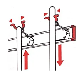 Bruns Tool Holders - 1 Metre rail   6 tool holders