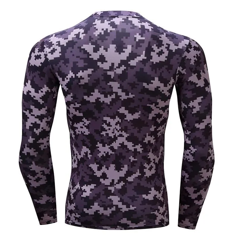 Camouflage Compression 'Urban Digital Camo' Long Sleeve Rashguard