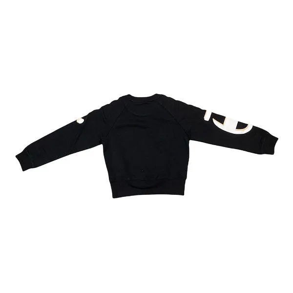 Champion Children's Crewneck Sweatshirt with print on the sleeve 404211 black