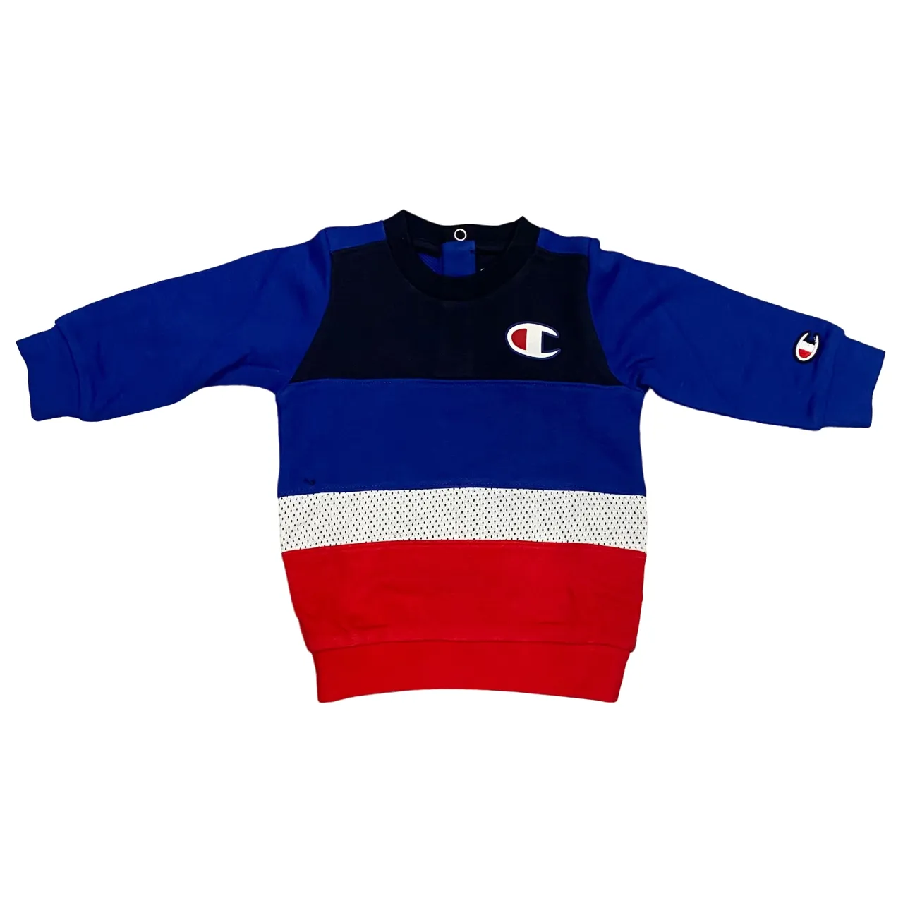 Champion crew neck children's tracksuit 306789 BS003 blue-red