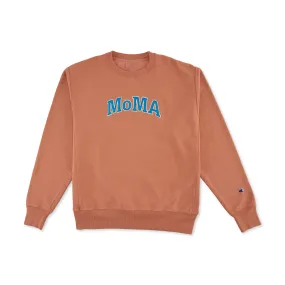 Champion Garment-Dyed Crewneck Sweatshirt - MoMA Edition - Canyon Red