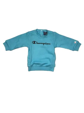 Champion infant tracksuit with sweatshirt with buttons at the neck and trousers with cuff 306186 BS157 DLPB/NBK light blue-black