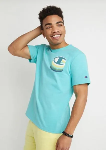 CHAMPION - Men - Heritage Shadow Tee - Teal