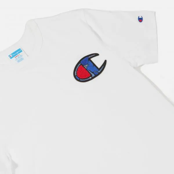 CHAMPION - Men - Mixed Motif Tee - White