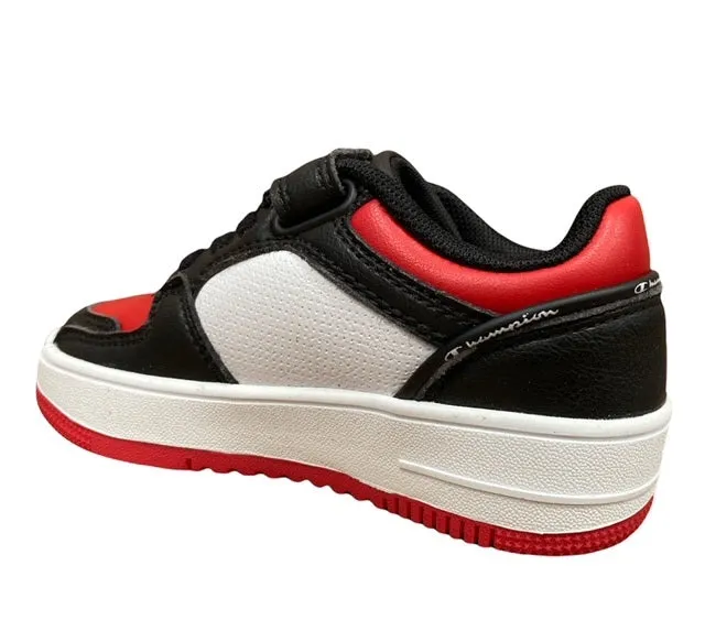 Champion Rebound 2.0 Low children's sneakers shoe 2258-CHA-KK002 NBK/WHT/RED black-white-red