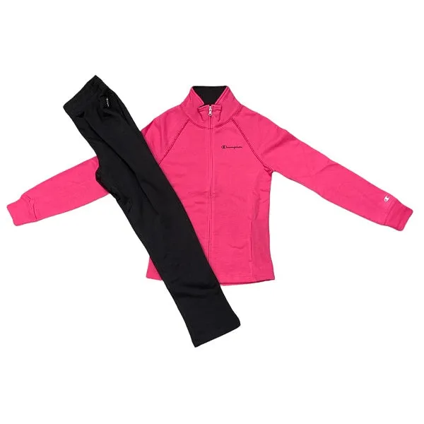 Champion Women's Lightweight Fleece Tracksuit 115067 PS025 FPL fuchsia-black