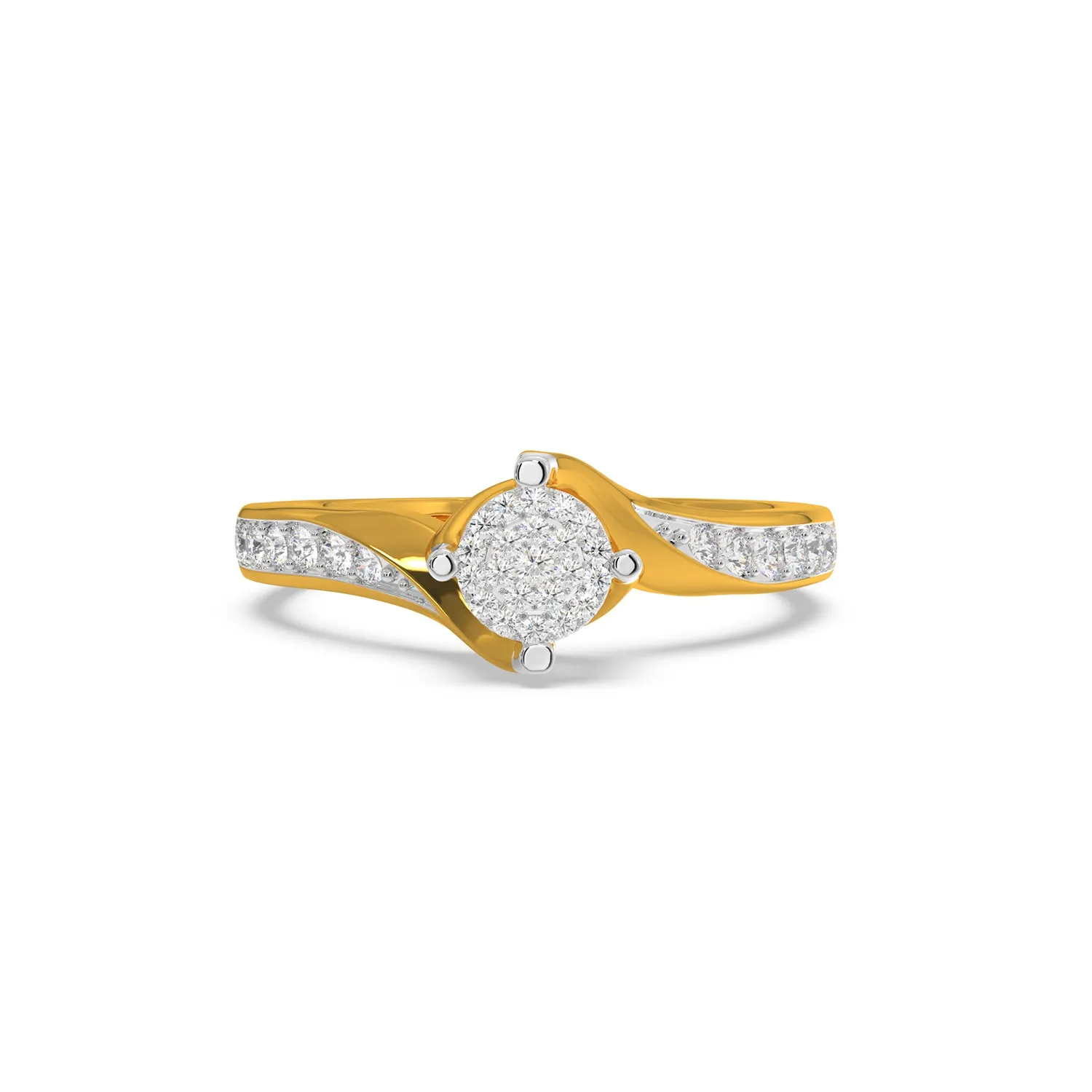 Composite Solitaire Look Ring