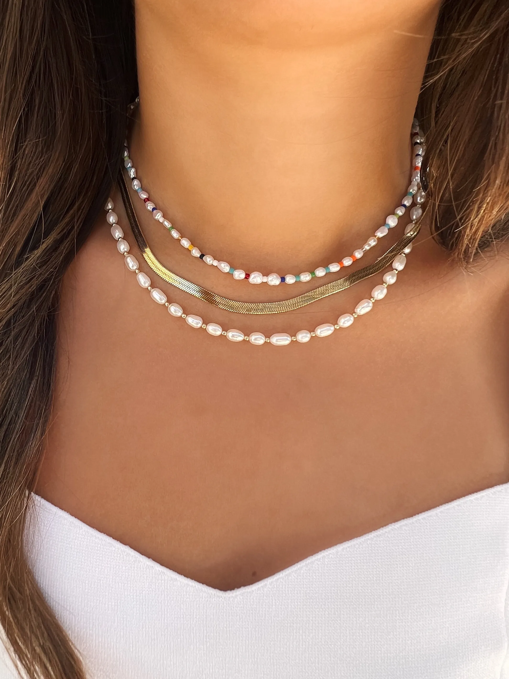 Emma Rainbow Pearl Necklace