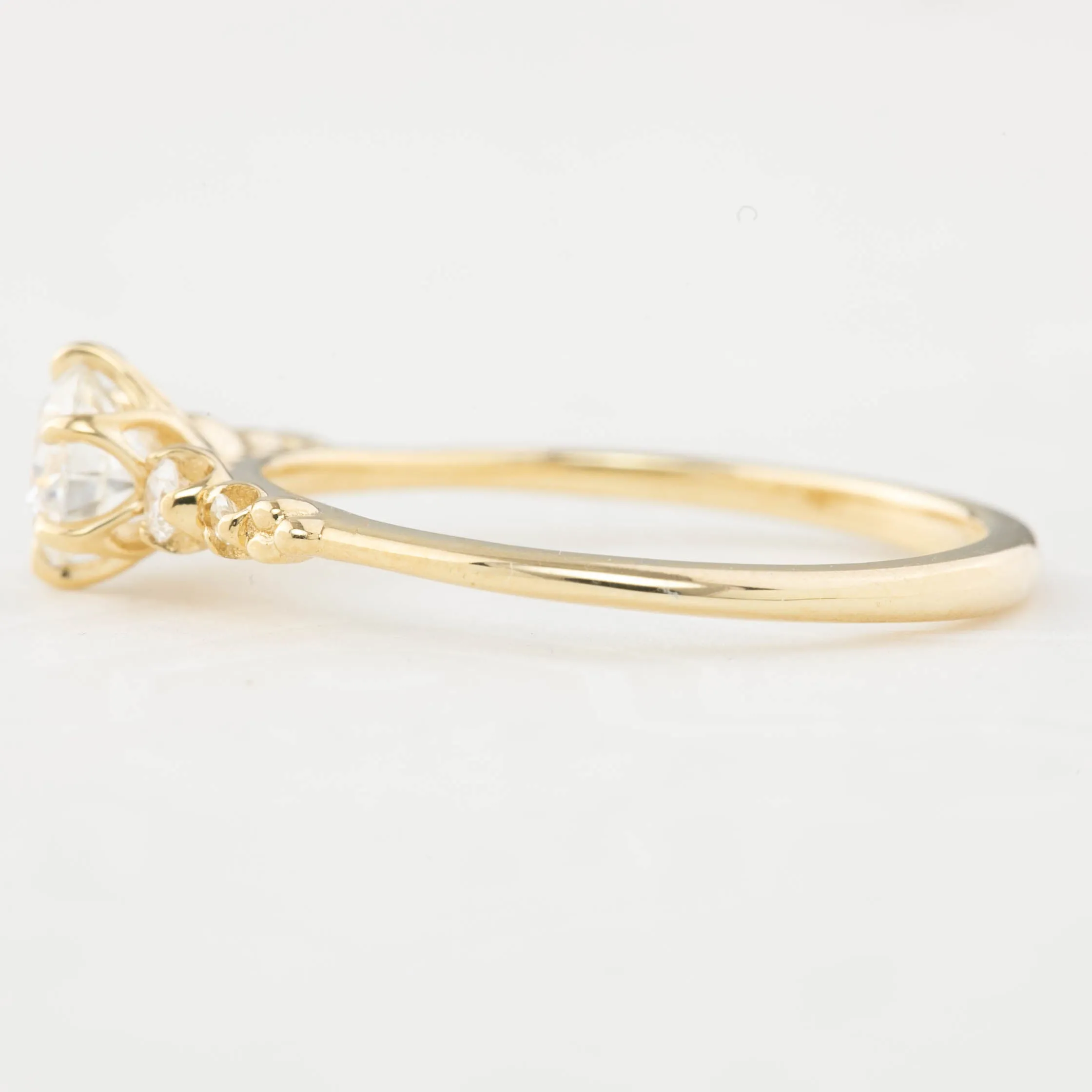 Estel Fleur 0.50ct Round Diamond Ring, 14k Yellow Gold, GIA Certified (One of a kind)