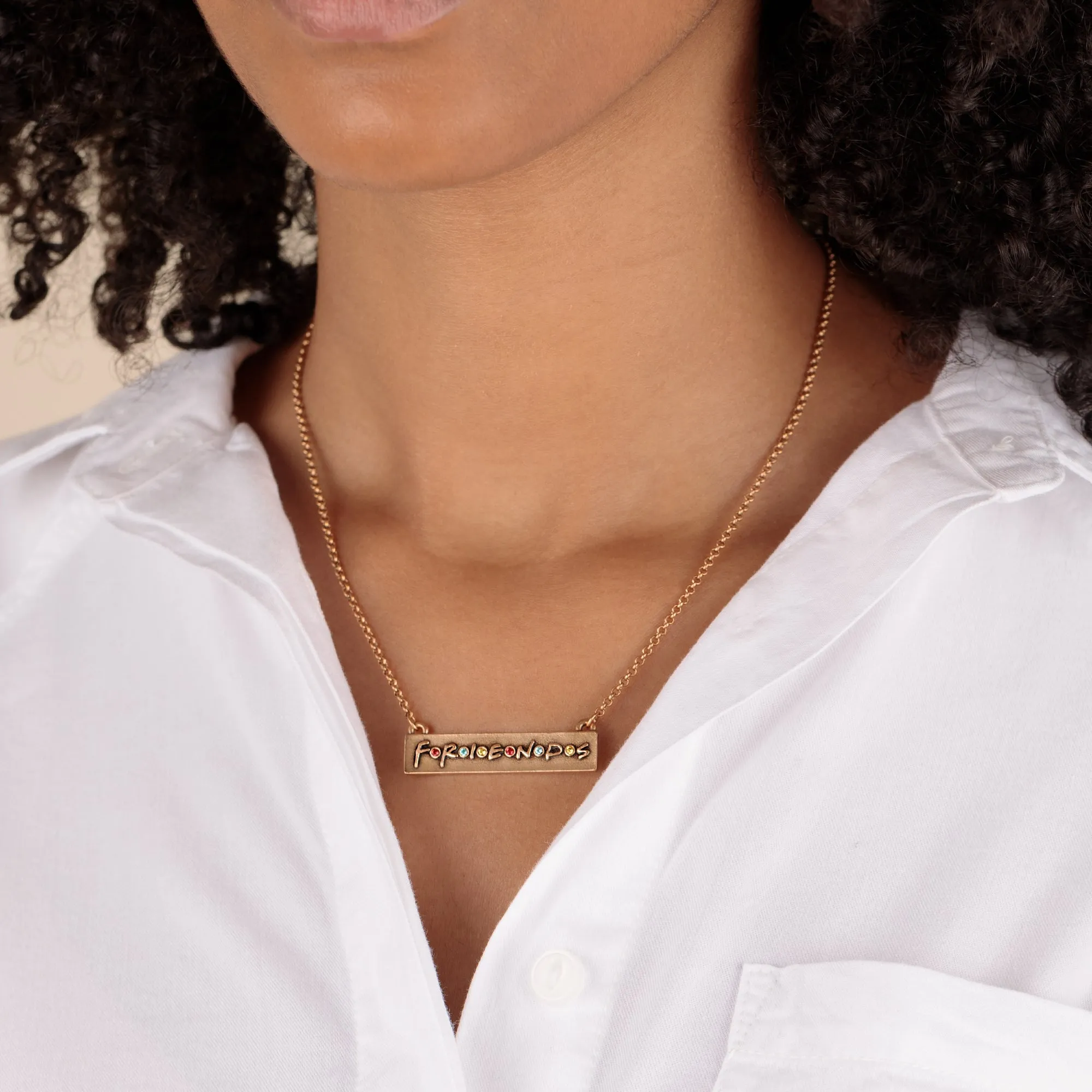 Friends Logo Bar Necklace