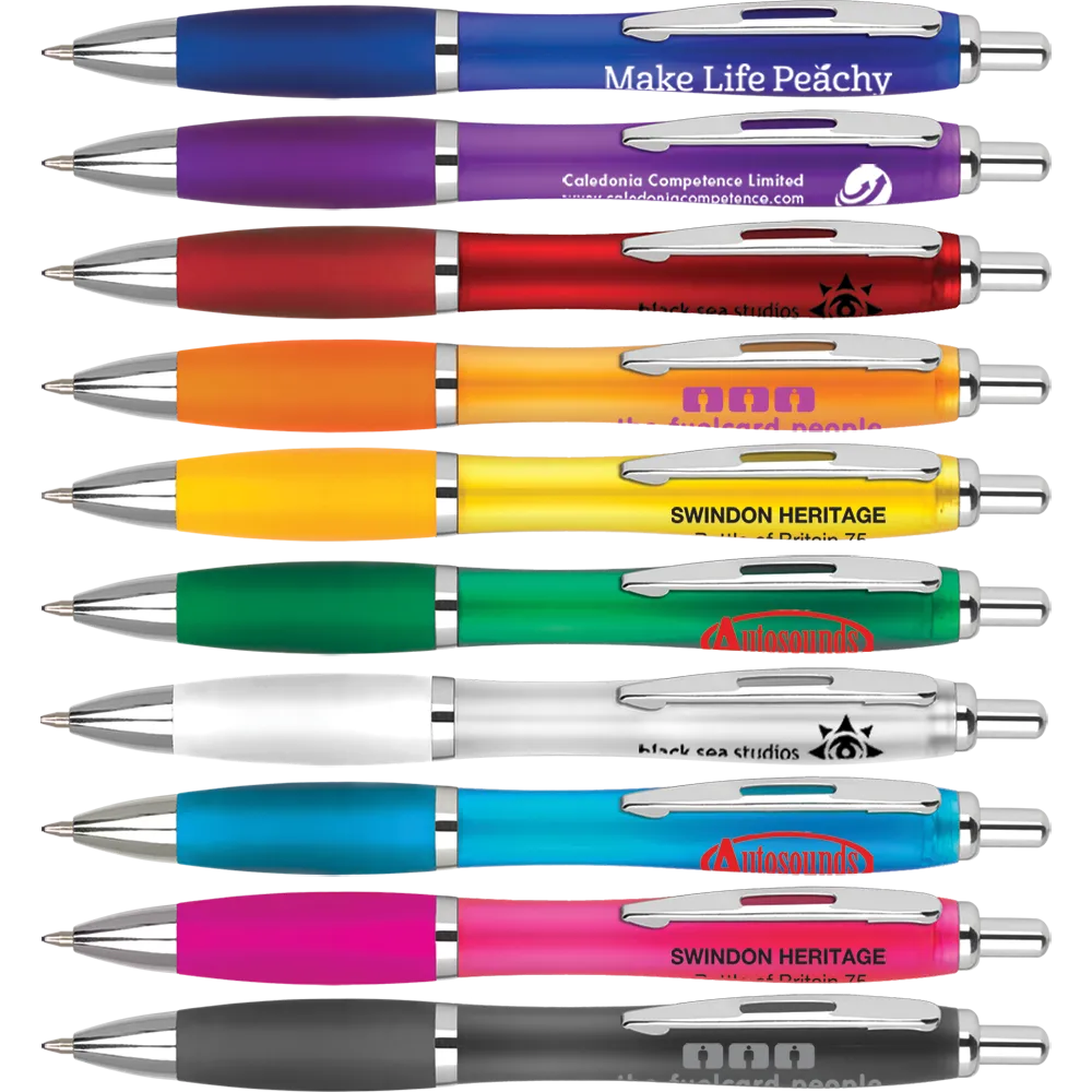 Frosted Curvy Pens - 4 Day Express - Unprinted sample