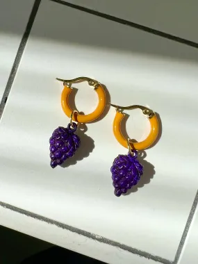 FRUTAL UVAS ENAMEL HOOPS