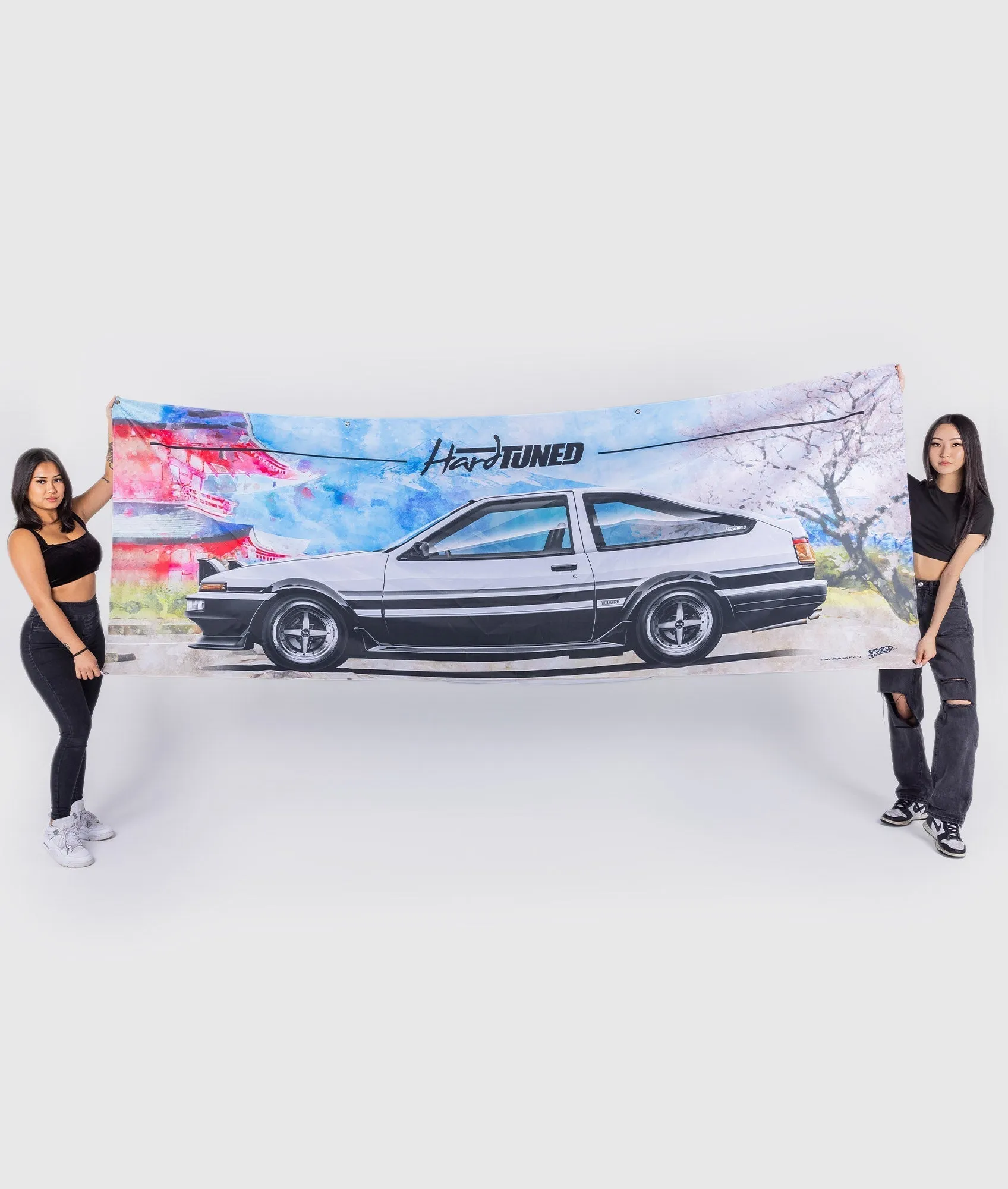 Giant Toyota AE86 White Garage Flag