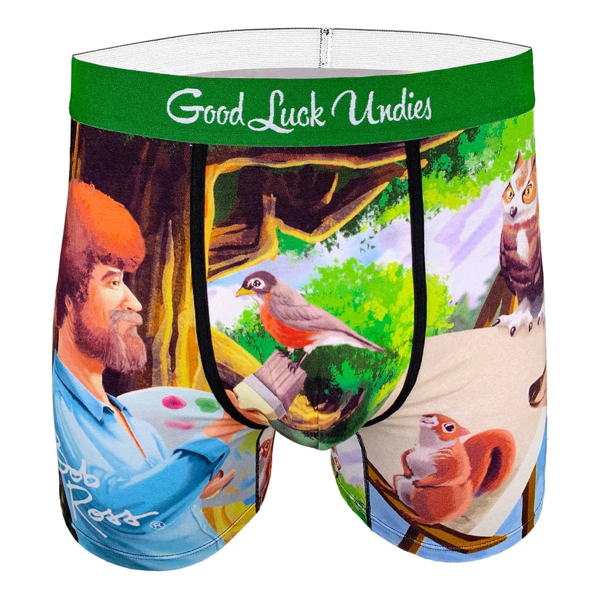 Good Luck Undies Bob Ross Painting