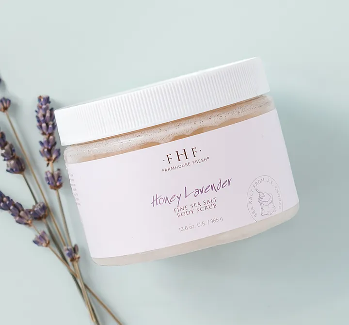 Honey Lavender Fine Sea Salt Body Scrub FarmHouse Fresh