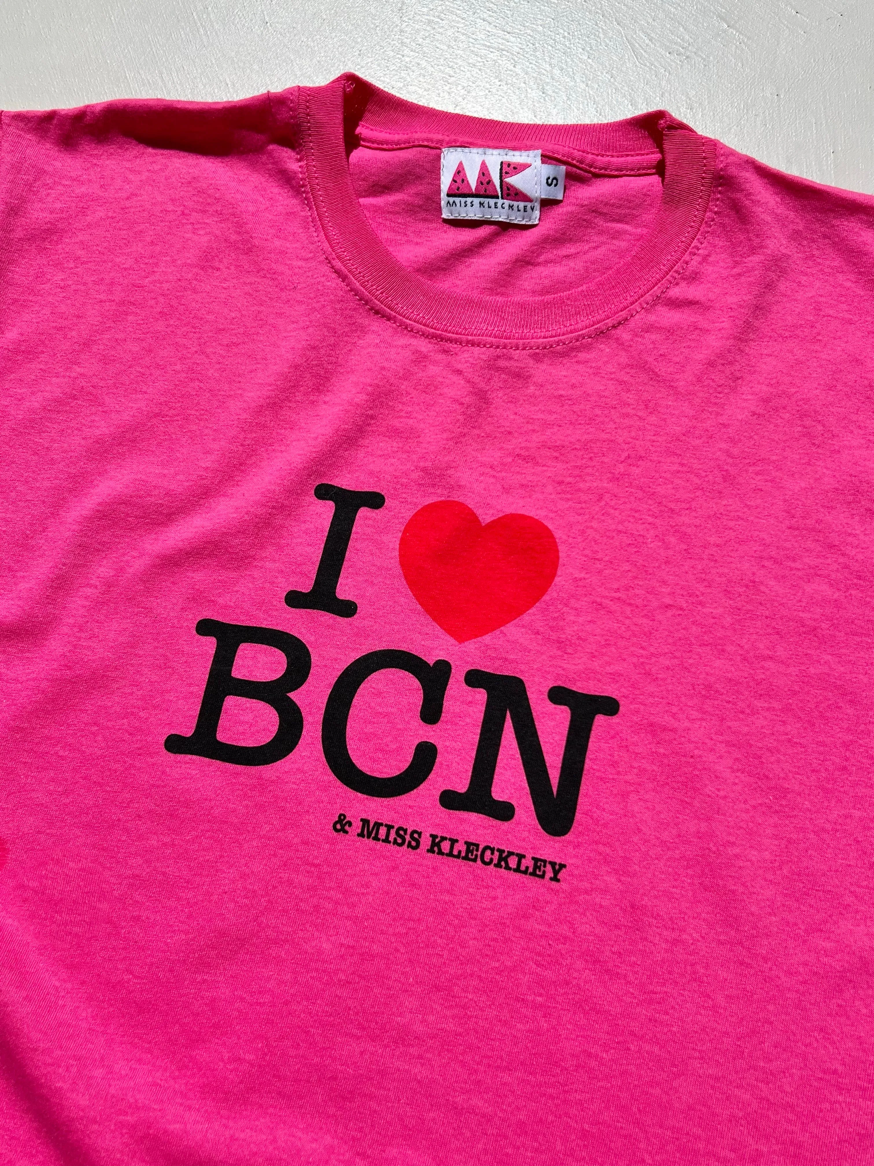 I LOVE BCN PINK TSHIRT UNISEX