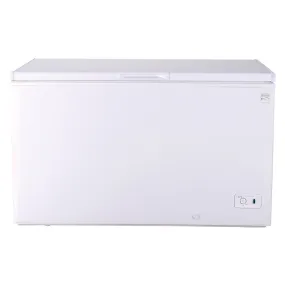 Kenmore 14.6 Cu. Ft. (413L) Garage-Ready Chest Freezer | Manual Defrost Deep Freeze | External Thermostat Dial | Balanced Hinge Lid | Hanging Storage Basket | White | For Basement Garage Shed Cottage