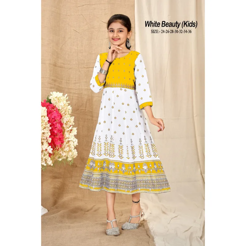 Kid Girl Traditional Wear Frock Dress