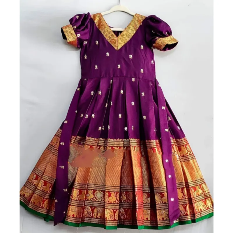 Kids Cotton Designer Gown Frock Dress