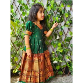 Kids Cotton Designer Gown Frock Dress