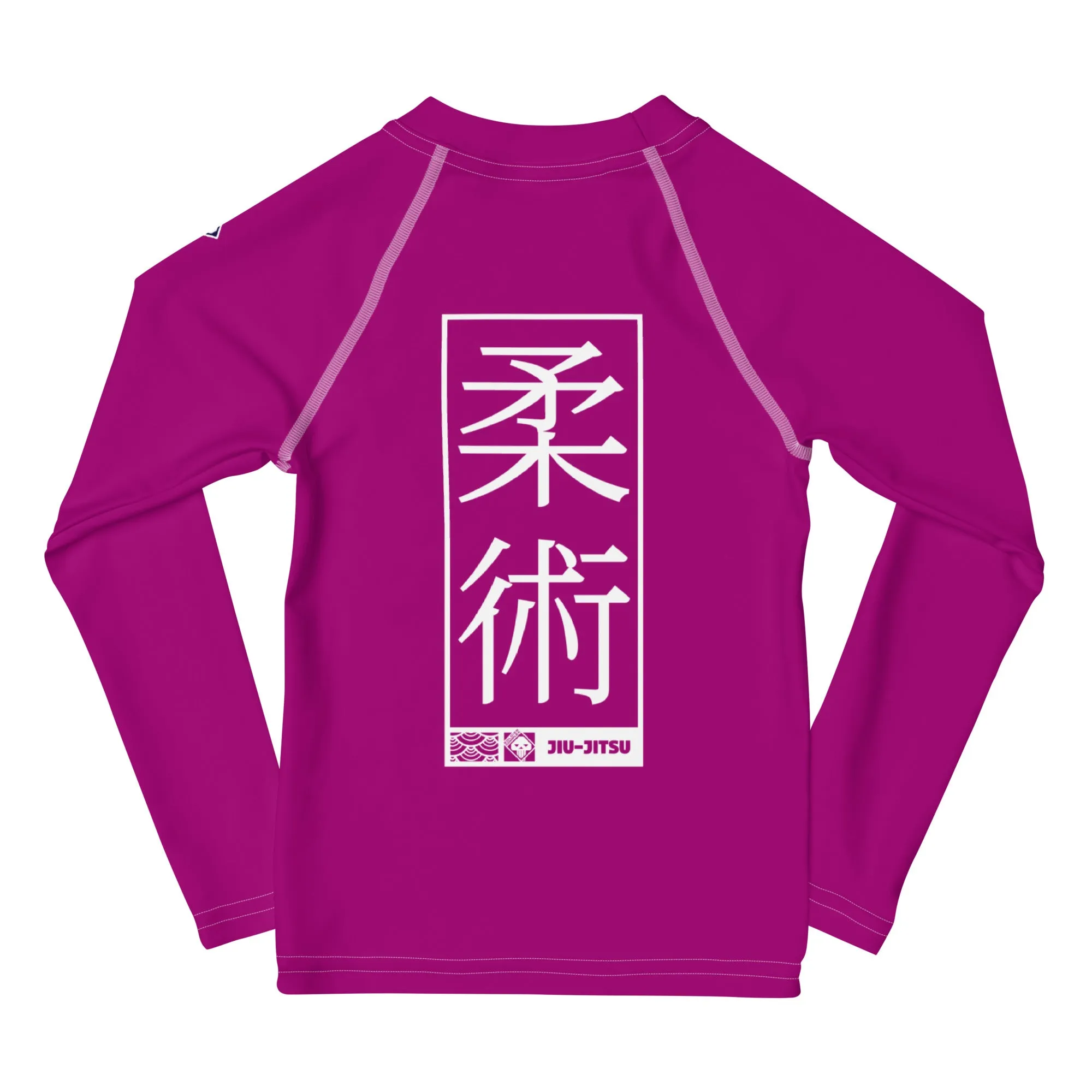 Kid's Girls Long Sleeve BJJ Rash Guard Jiu-Jitsu 014 - Fresh Eggplant