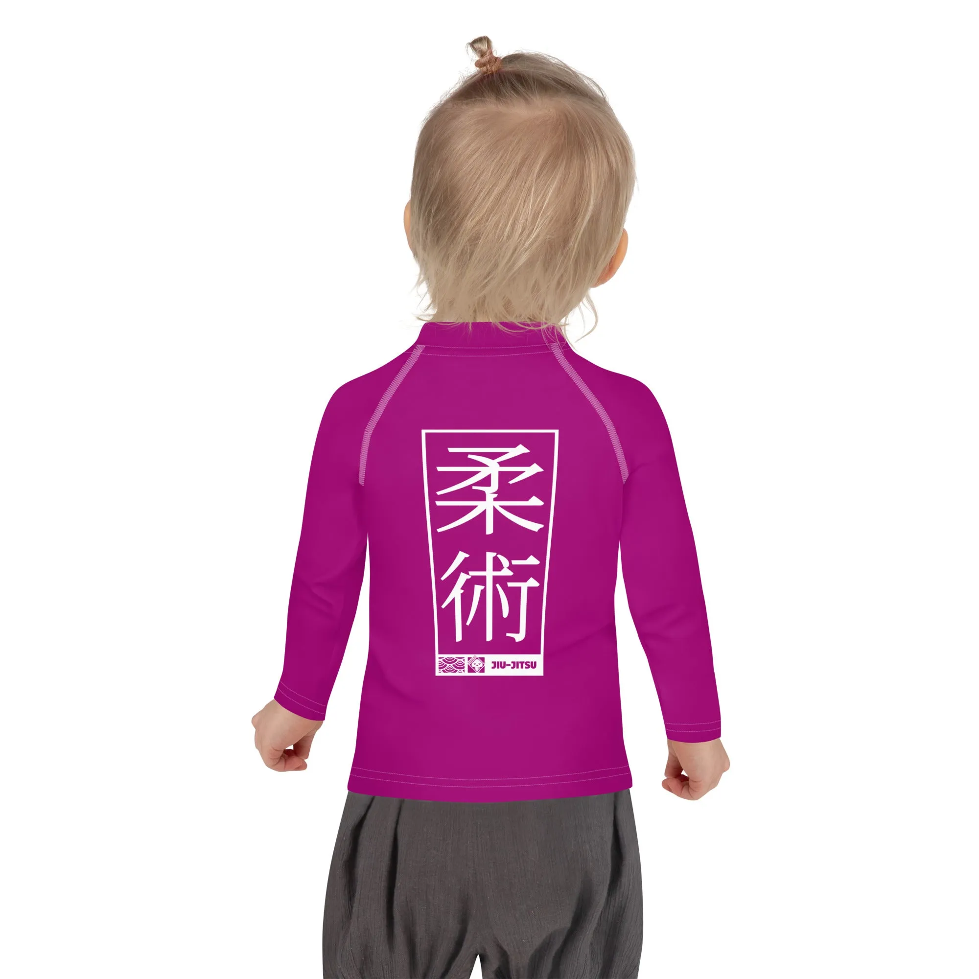 Kid's Girls Long Sleeve BJJ Rash Guard Jiu-Jitsu 014 - Fresh Eggplant