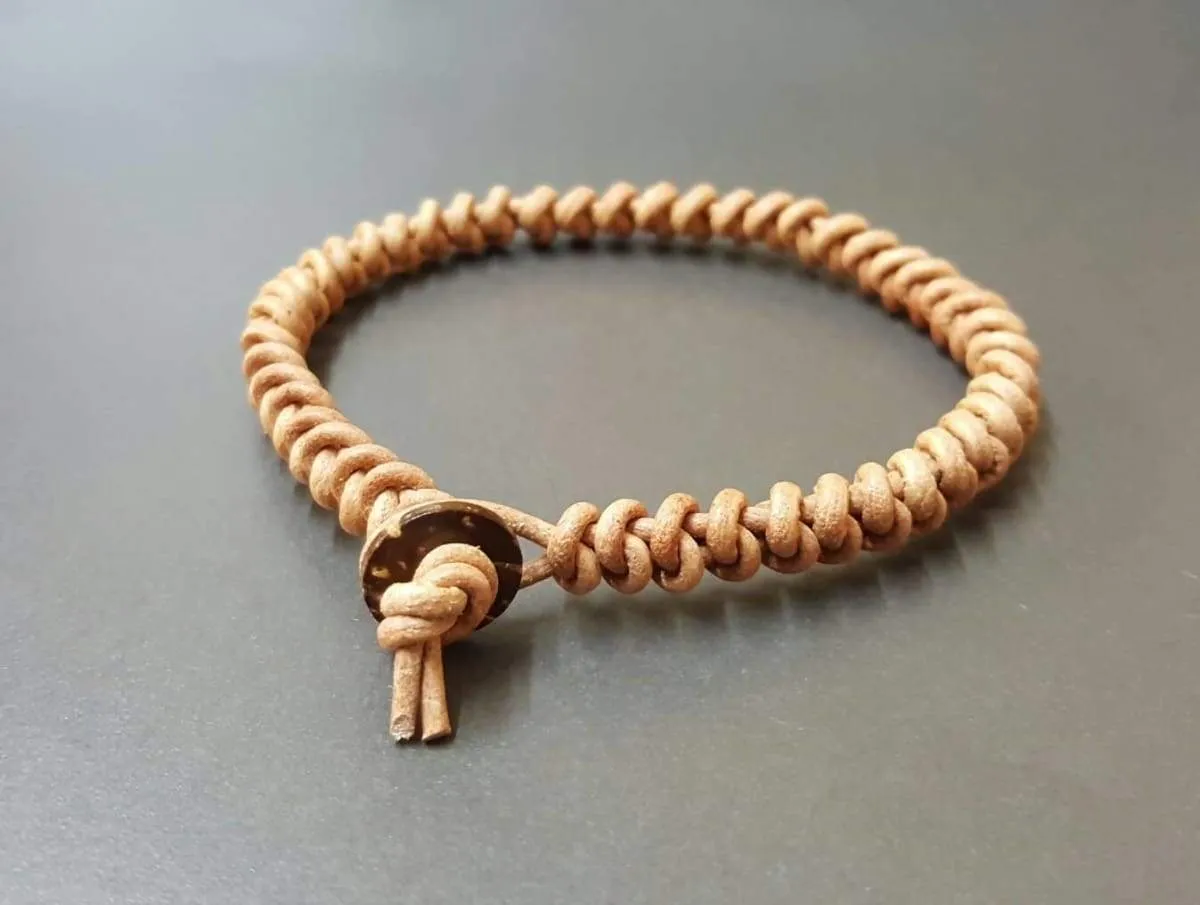 Leather Snake Knot Bracelet