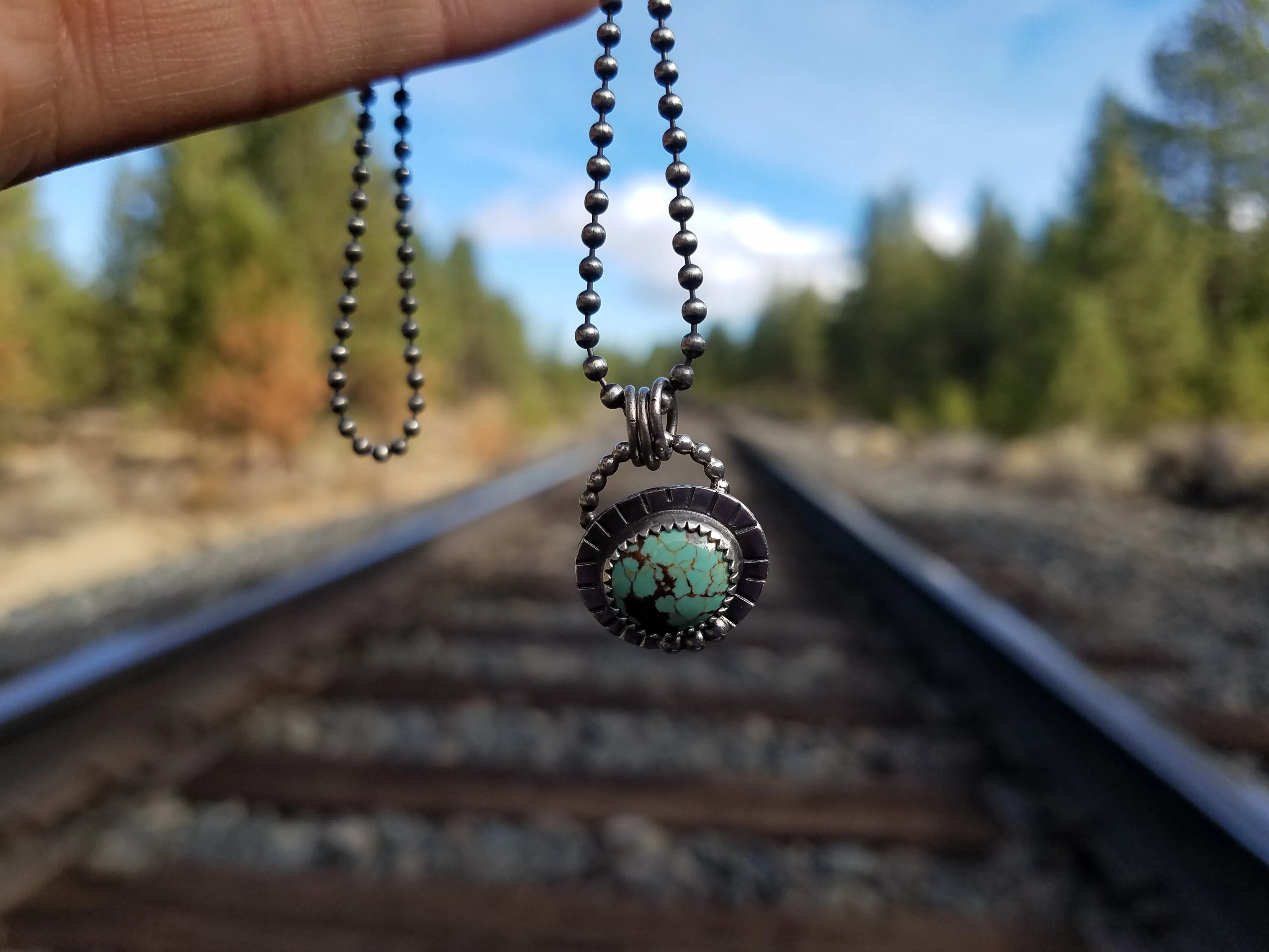 Lil Green Turquoise Charm Necklace