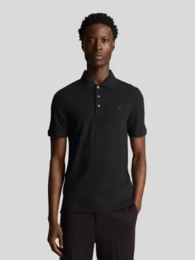 Lyle & Scott Tonal Eagle Polo Shirt/Black - CORE SS24