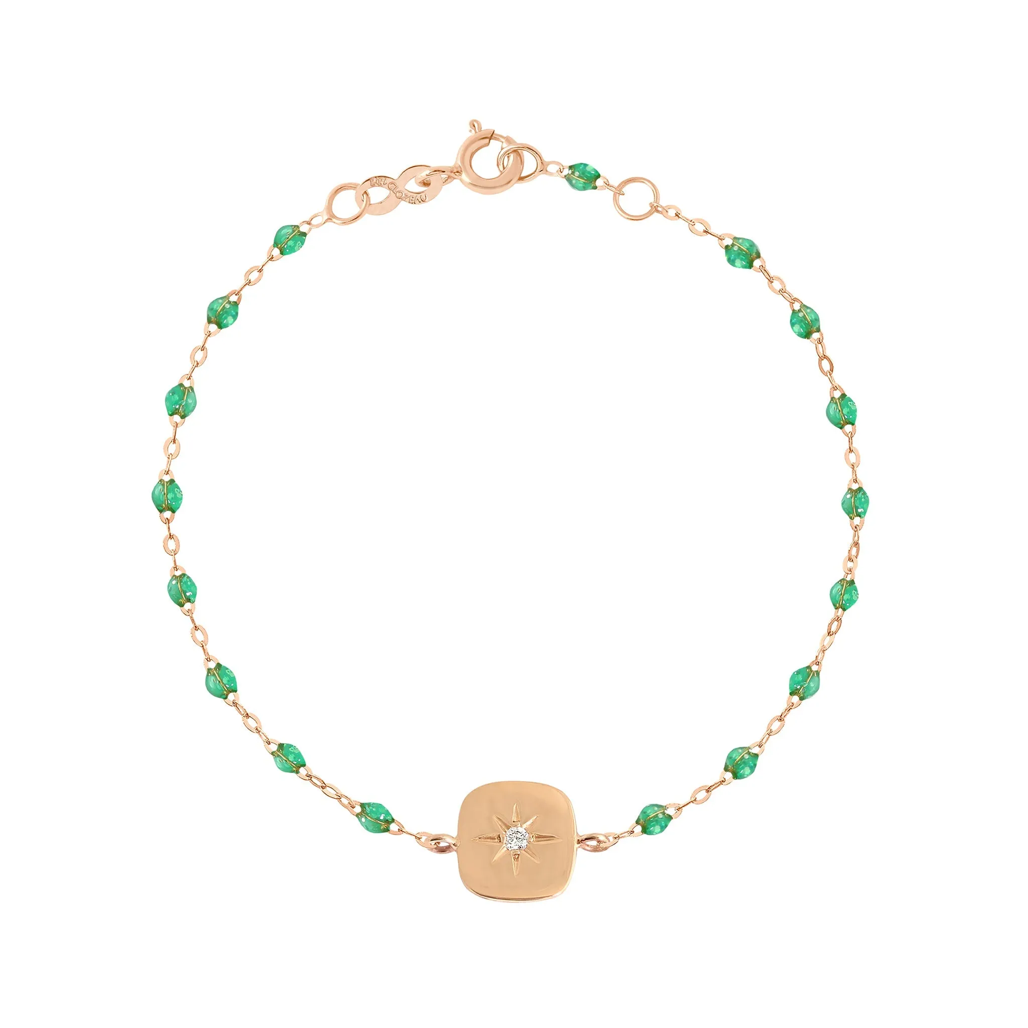 Miss Gigi Mint diamond bracelet, Rose Gold, 6.7"