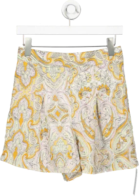 Miss Selfridge Multicoloured Patterned High Waisted Shorts UK 8