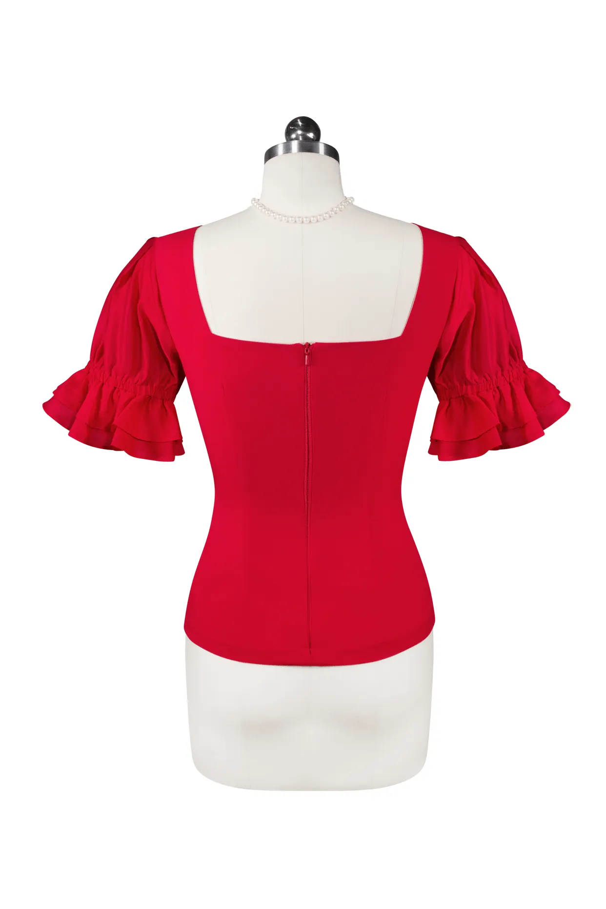 Miss Strawberry Pageant Ruffle Sleeve Top