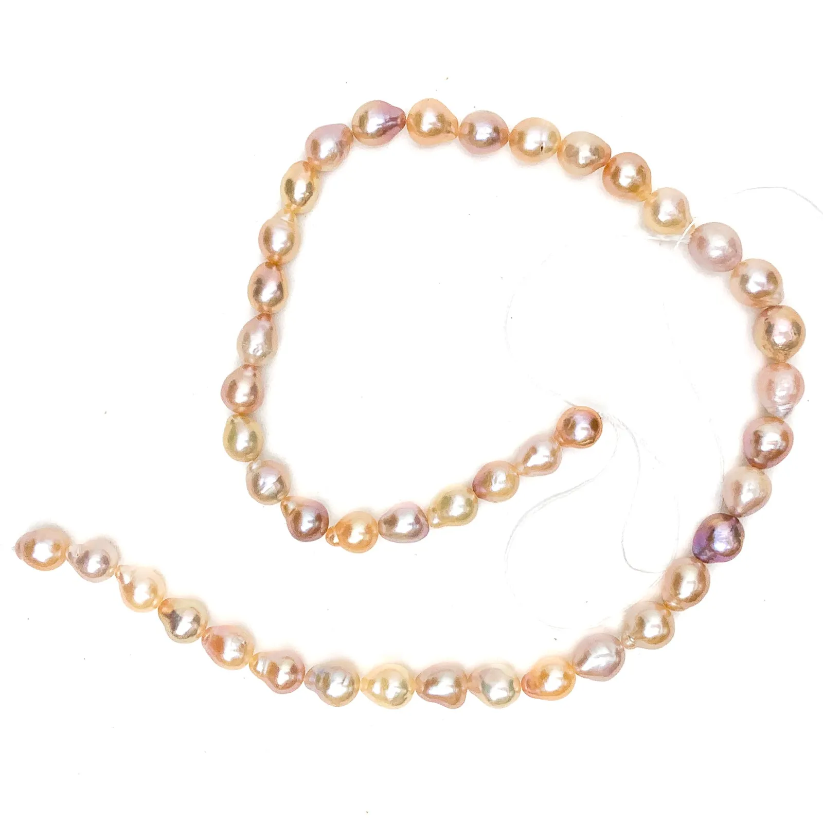 Multicolored Baroque Freshwater Pearl Bead Strand