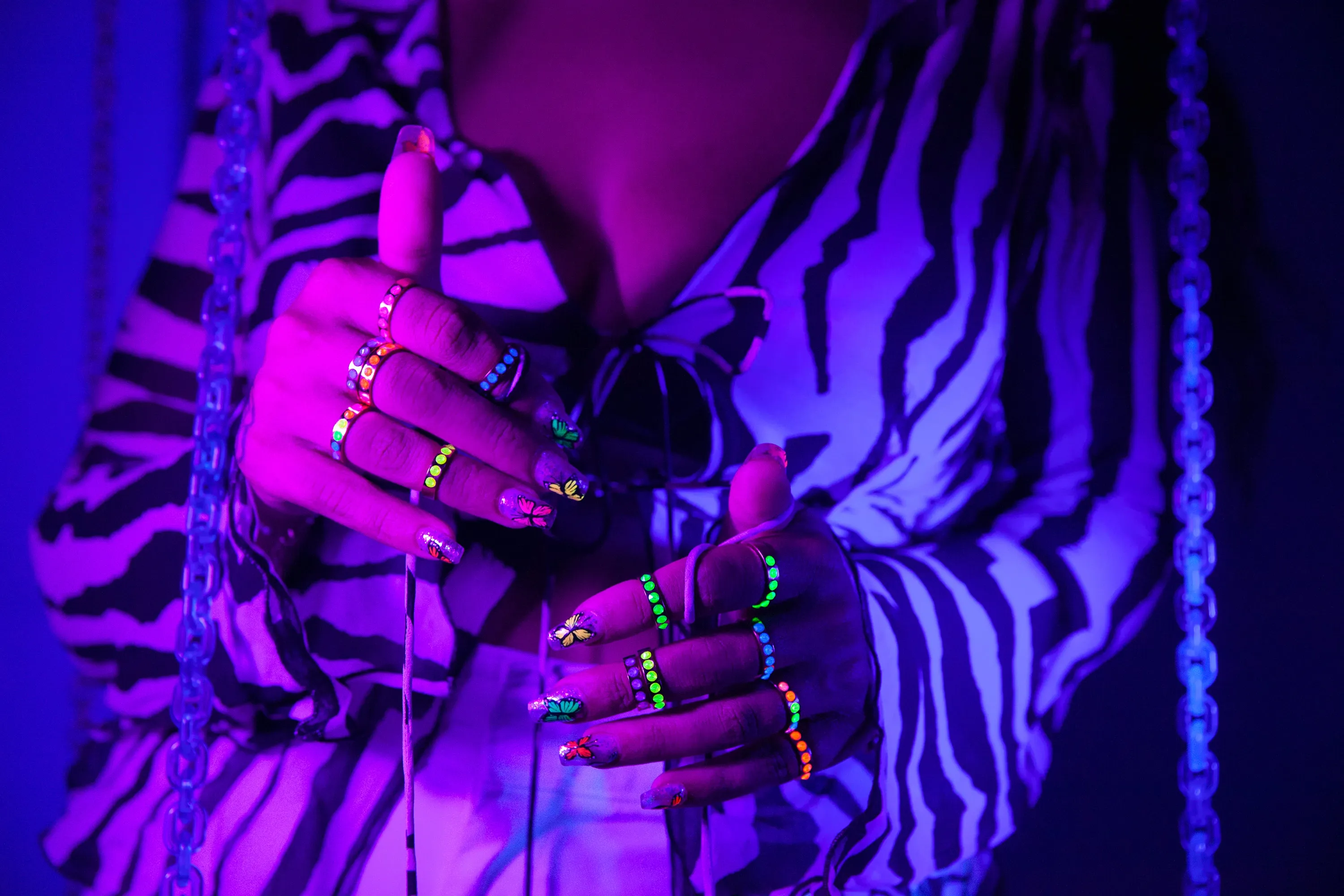 Neon Lights Ring Set