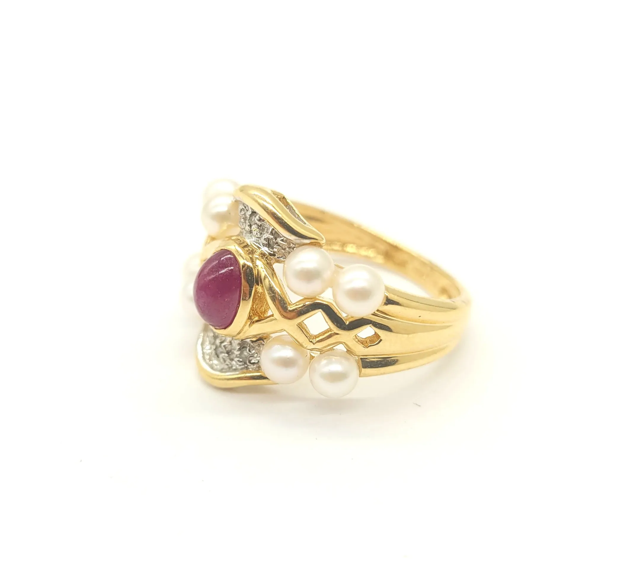 New Ruby and Pearl Ring